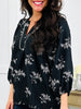 Black & Bloom Top