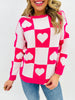 MOCO Exclusive Check Your Heart Sweater