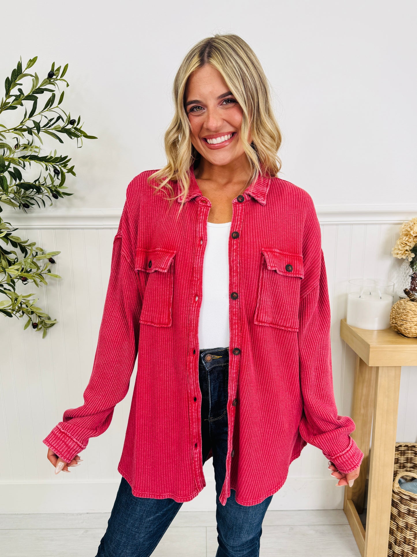 Layering Essential Shacket In Multiple Colors