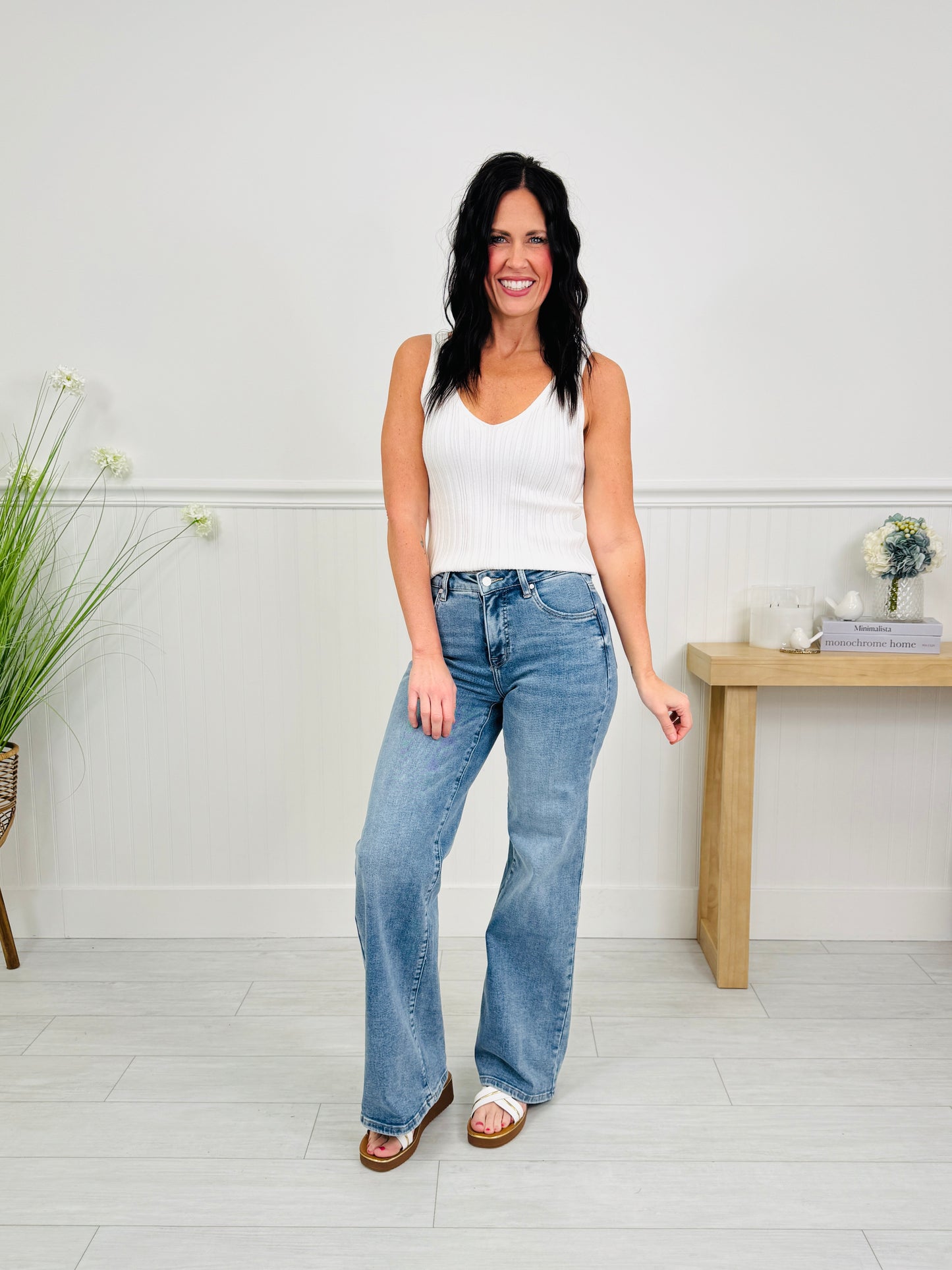 Fit Just Right Wide Leg Jeans With Tummy Control in Four Inseams