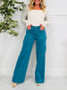 Judy Blue Deep Waters Wide Leg Utility Jeans