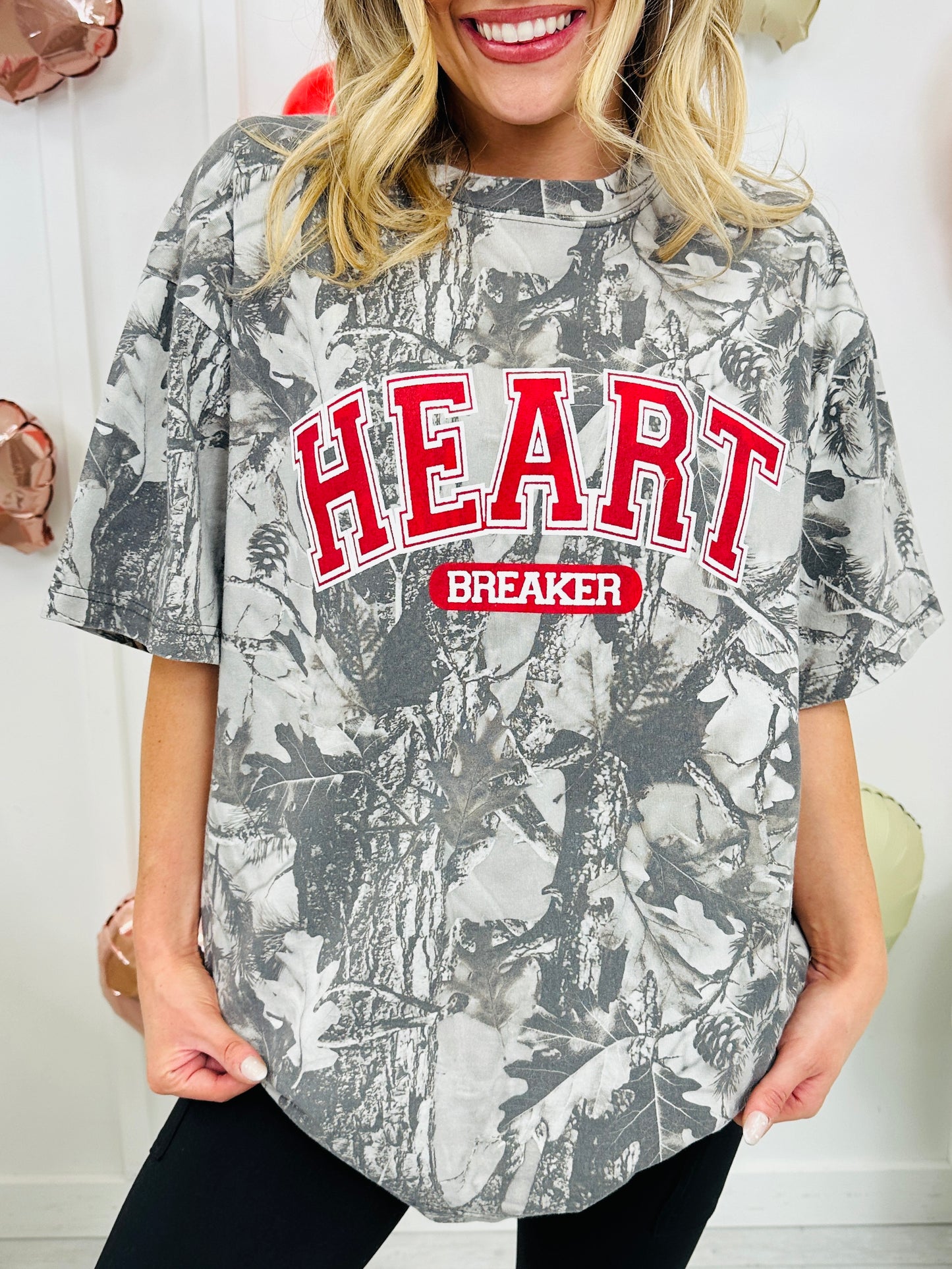 Heart Breaker Camo Graphic Tee