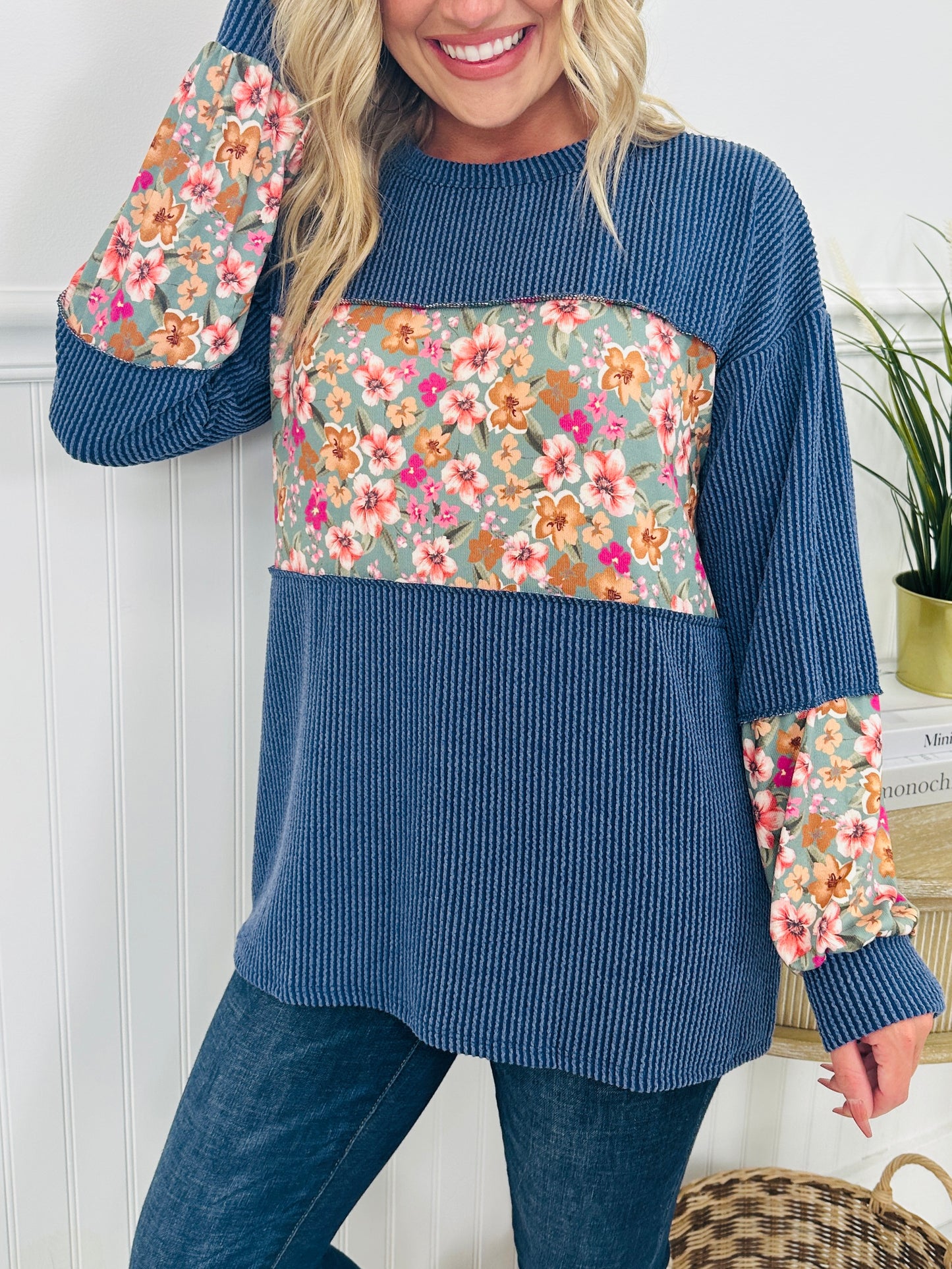 Fall Flowers Top-- Multiple Colors!