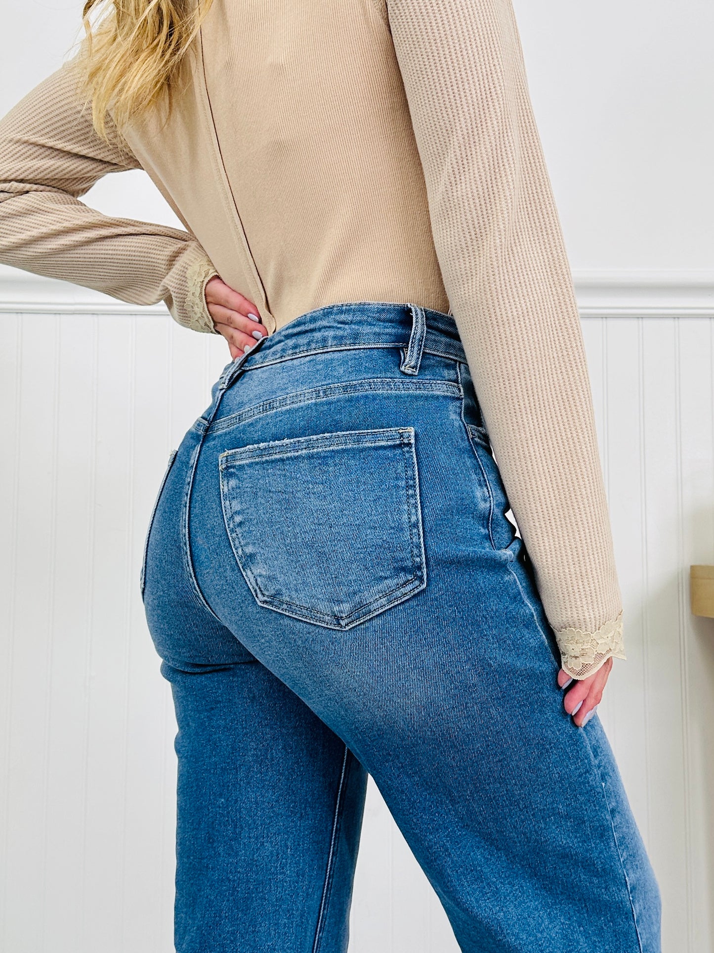 Relaxed & Ready Wide Leg Tummy Control Jeans In Multiple Inseams