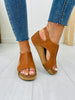 Studded Steps Wedges In Cognac Smooth