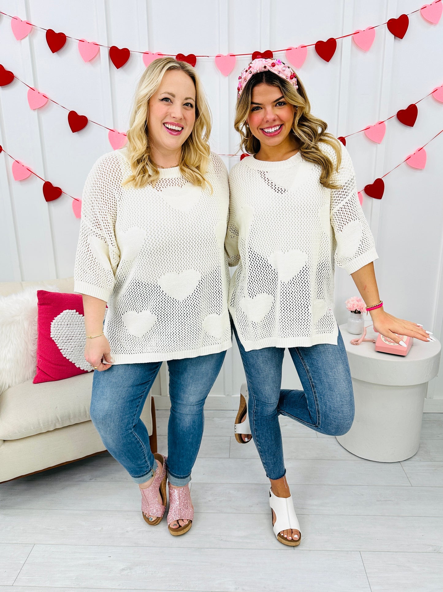 Mesh Of My Heart Sweater- Multiple Colors!