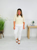Judy Blue Perfect Match White Double Cuff Boyfriend Jeans in Reg/Curvy