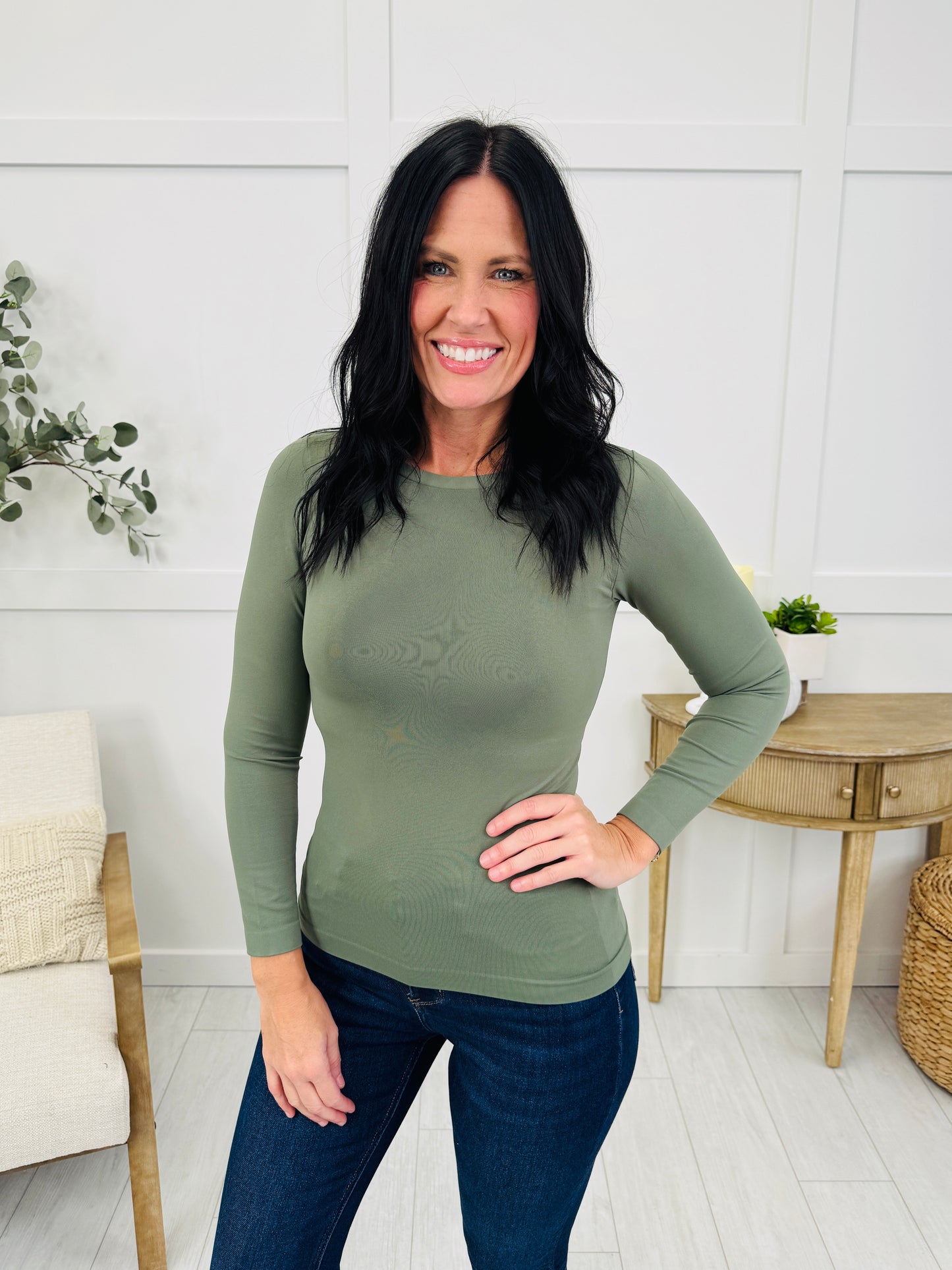 Confidently Casual Long Sleeve Shapewear In Multiple Colors