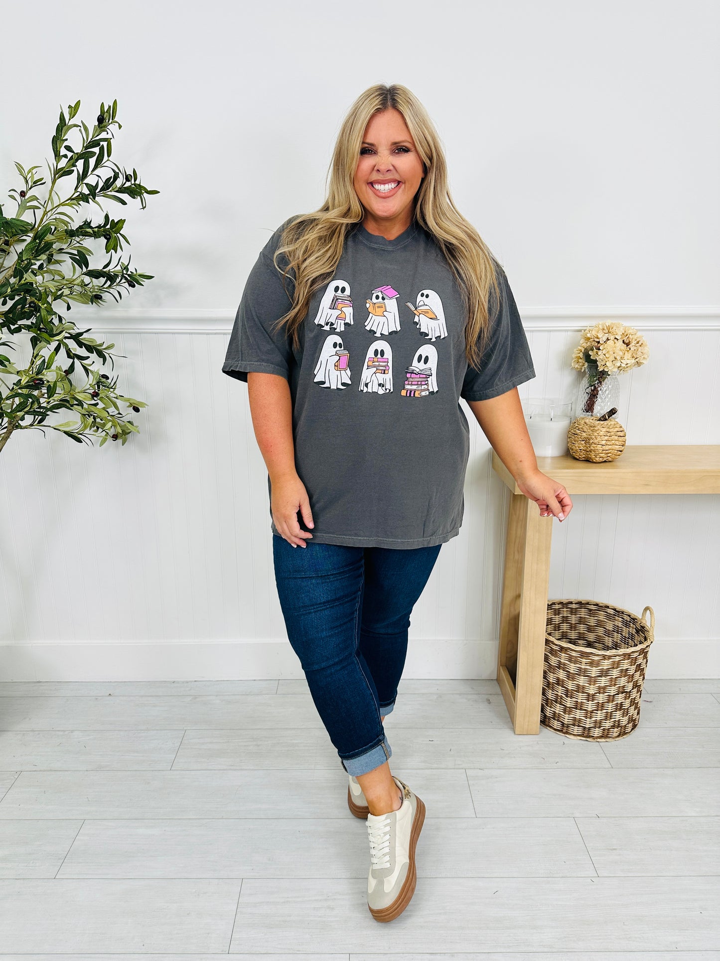 Boo And Books Graphic Tee