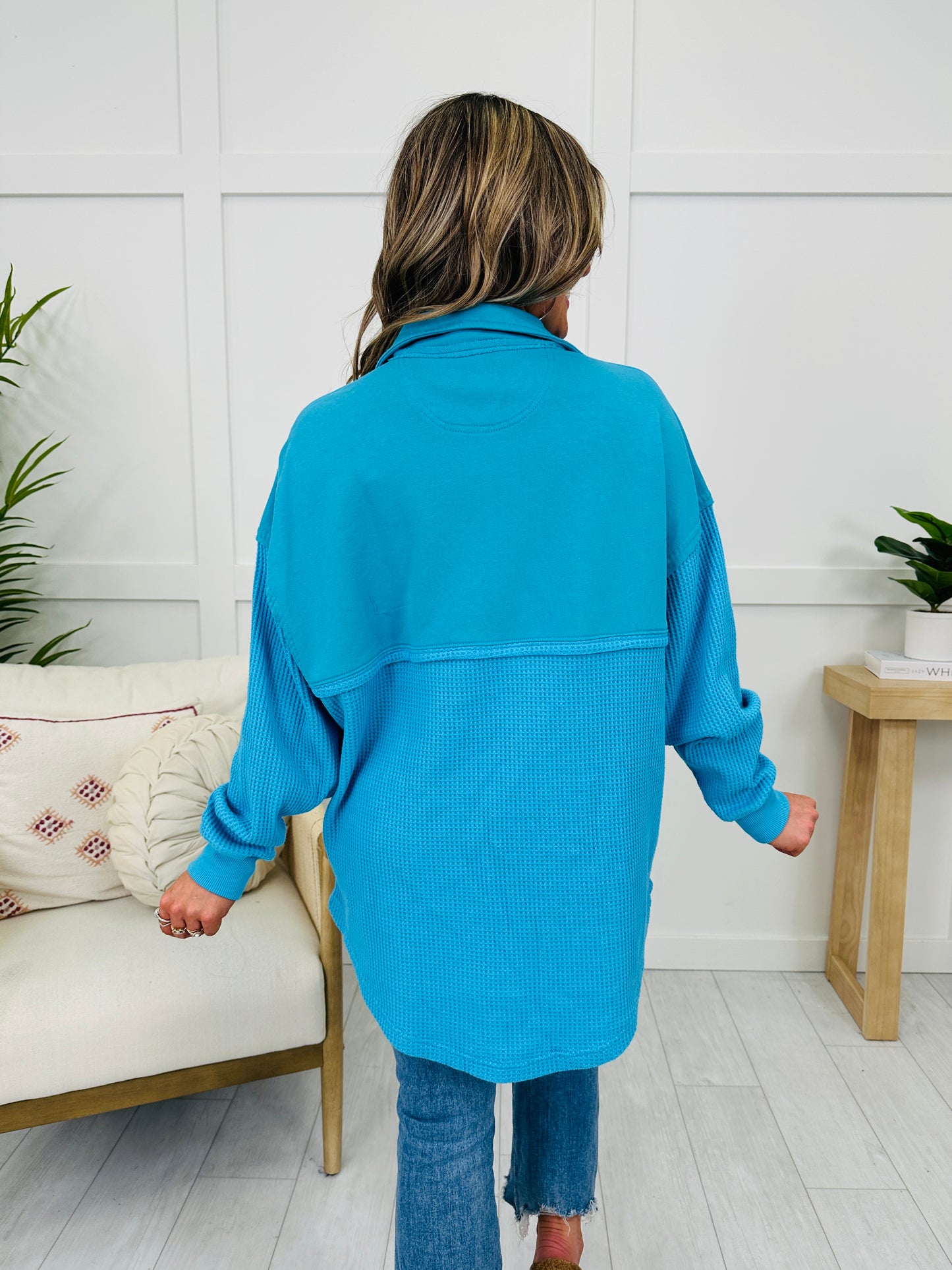 MOCO Exclusive The Perfect Mix Pullover In Aqua