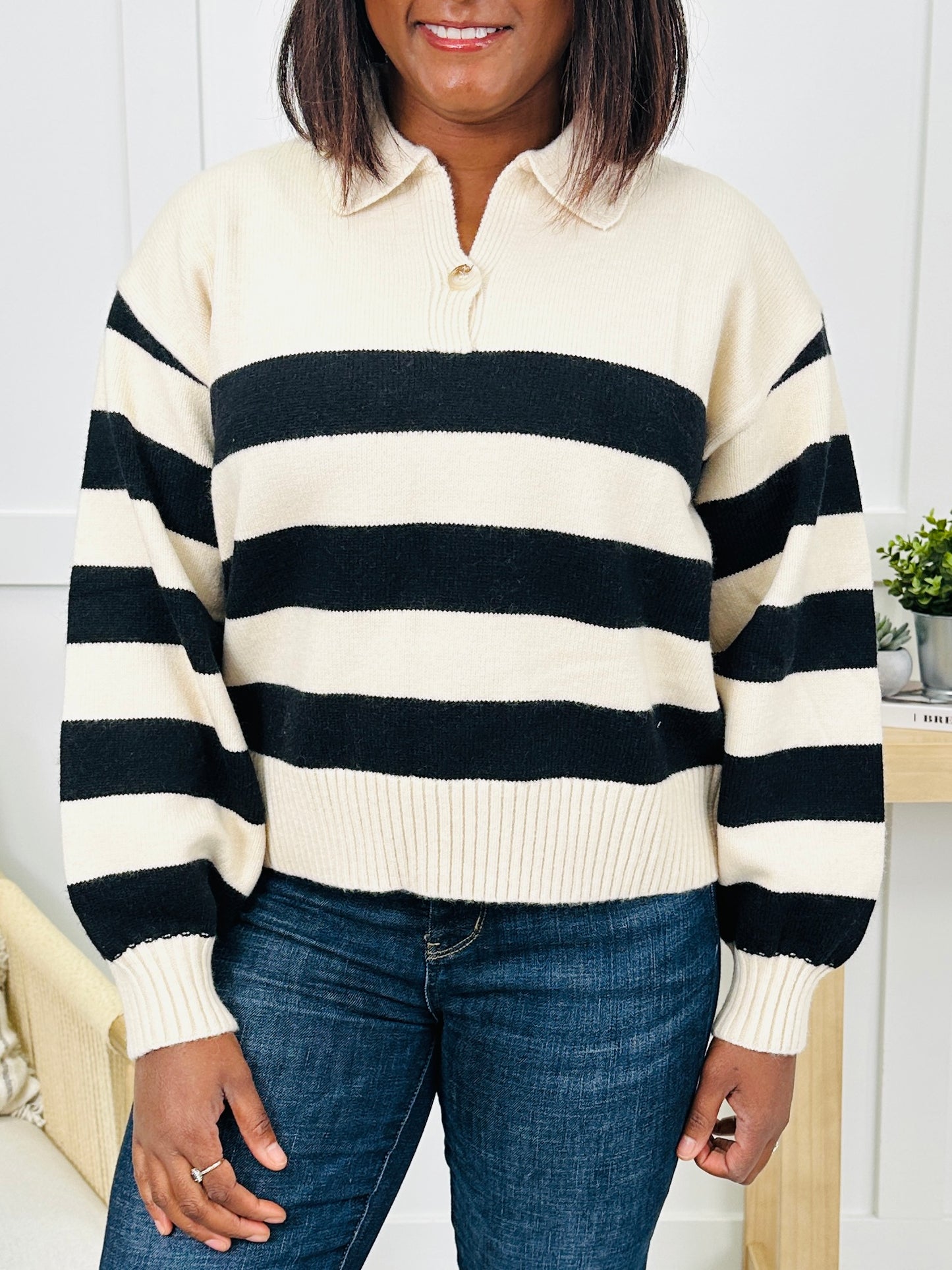 Chilly Day Charm Sweater in Black