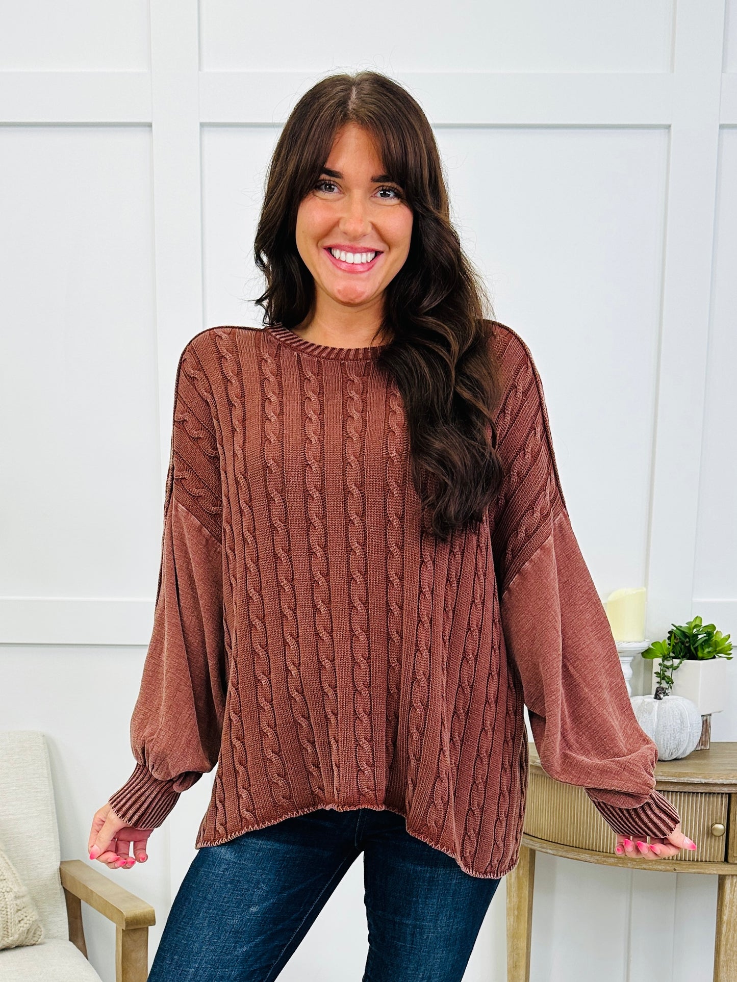 Cocoa Cozy Cable Sweater