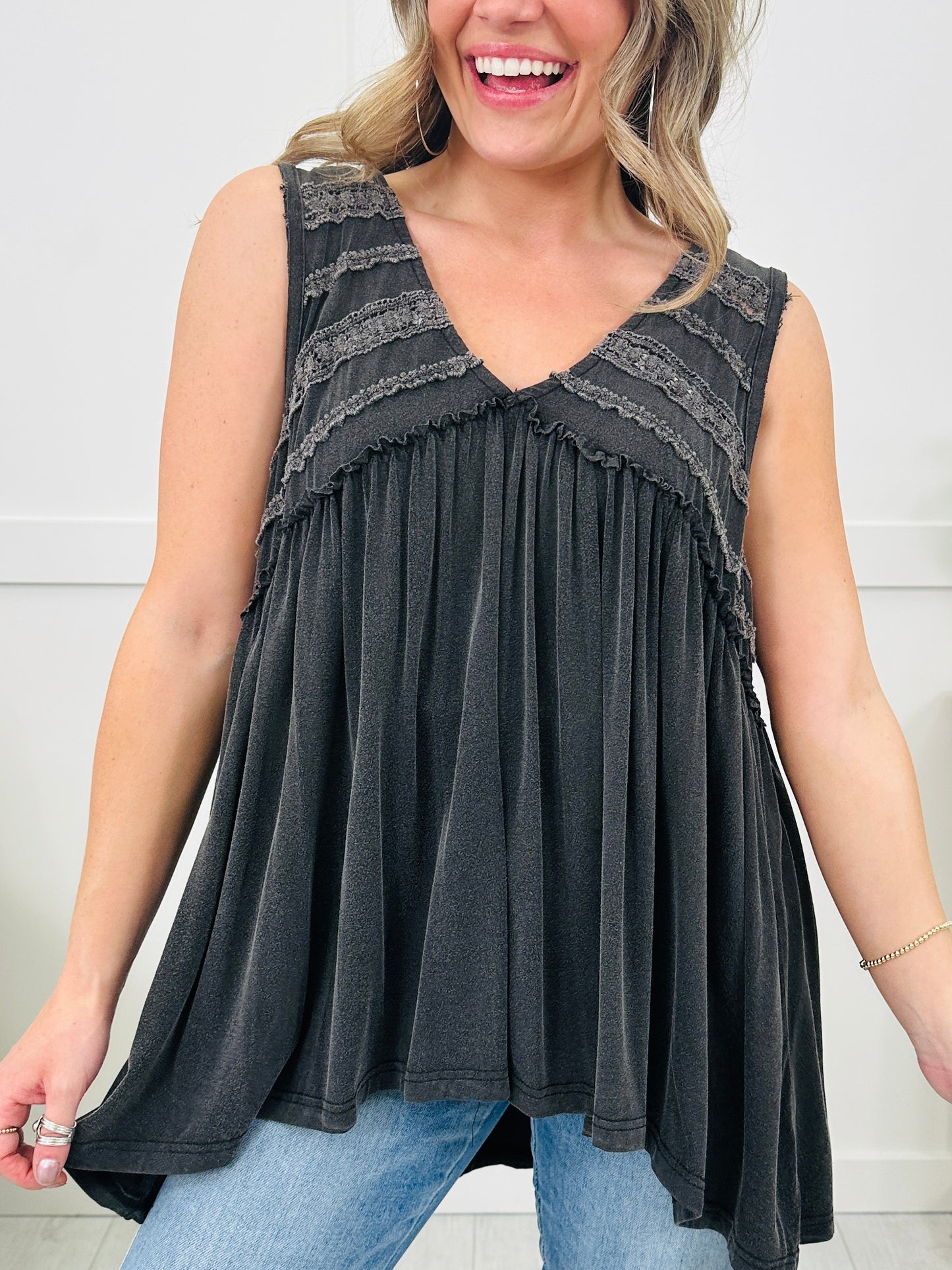 Lace In Motion Tank Top- Multiple Colors!