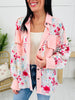Peony Perfection Shacket In Peach Multi