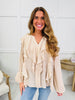 Glamorous Grace Top In Taupe