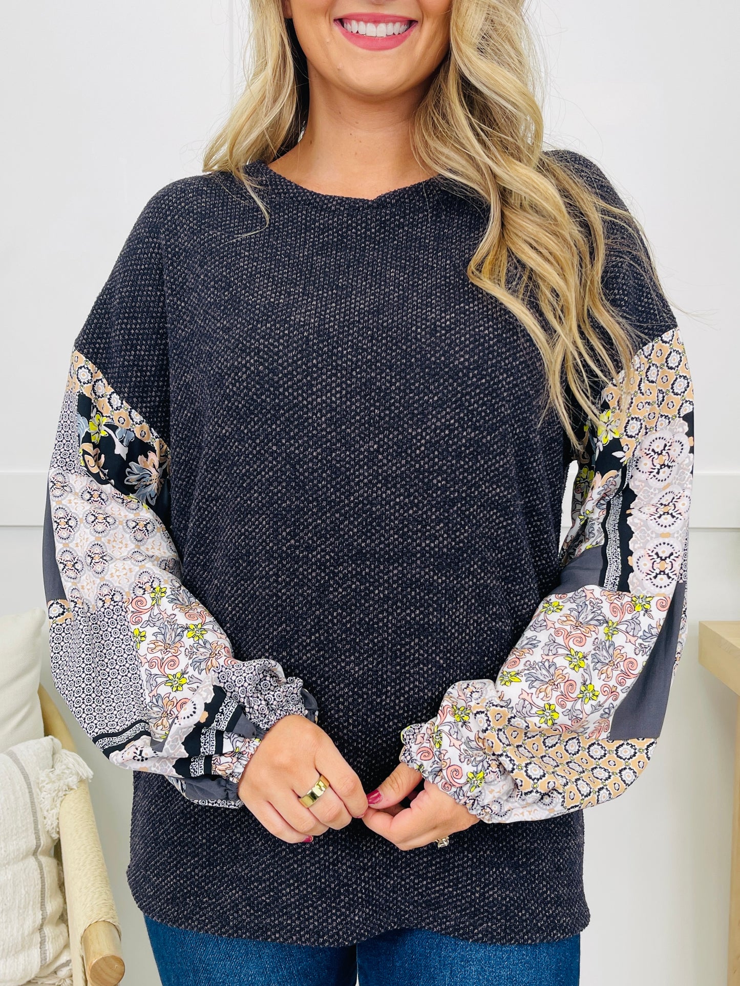 Print Me A Memory Sweater in Charcoal