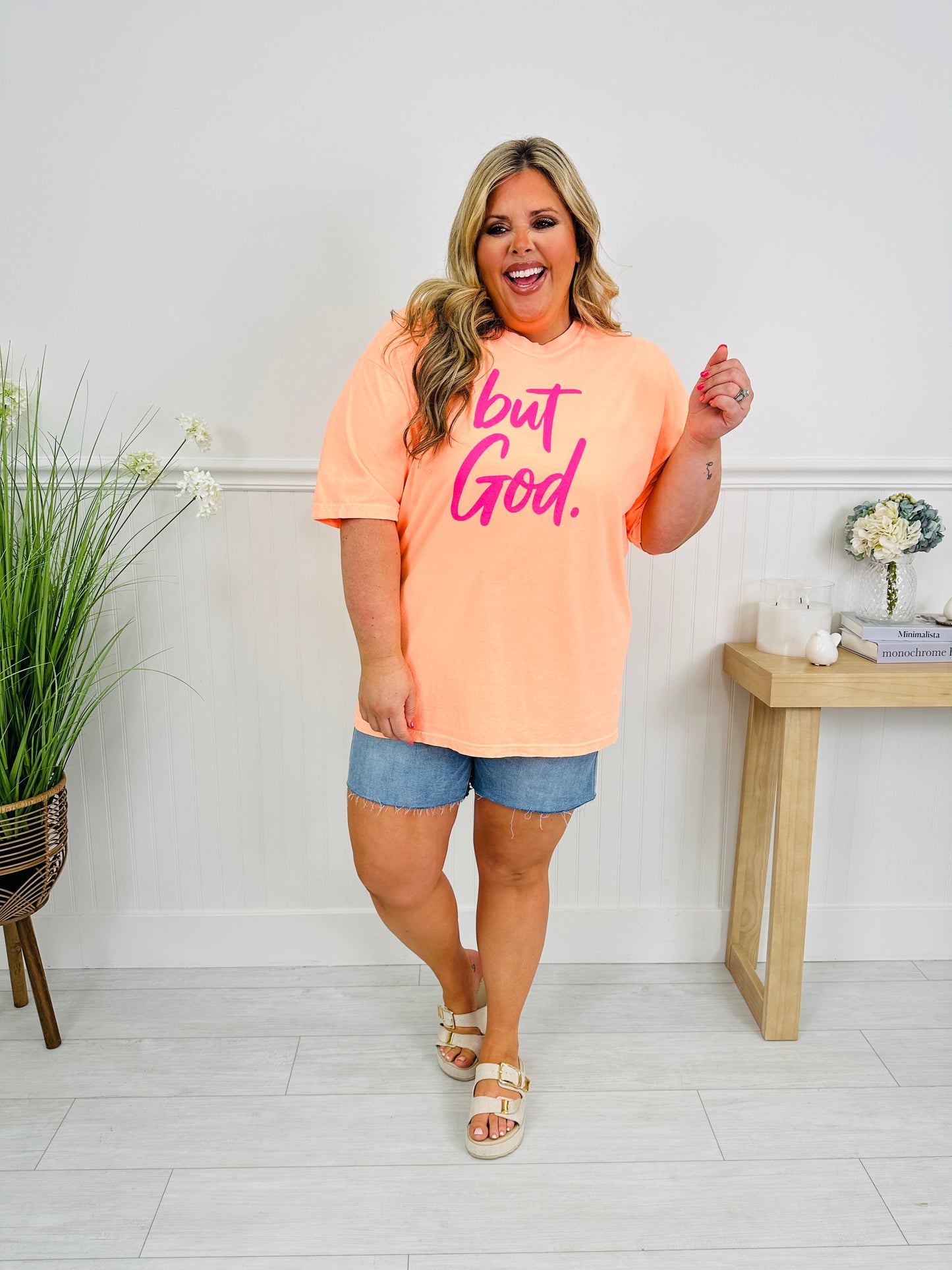 But God Neon Graphic Tee in Multiple Colors
