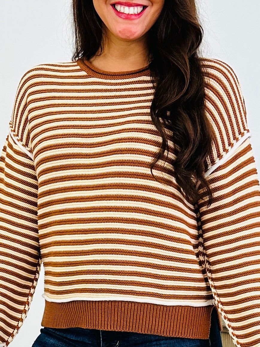 Toffee Stripe Sweater