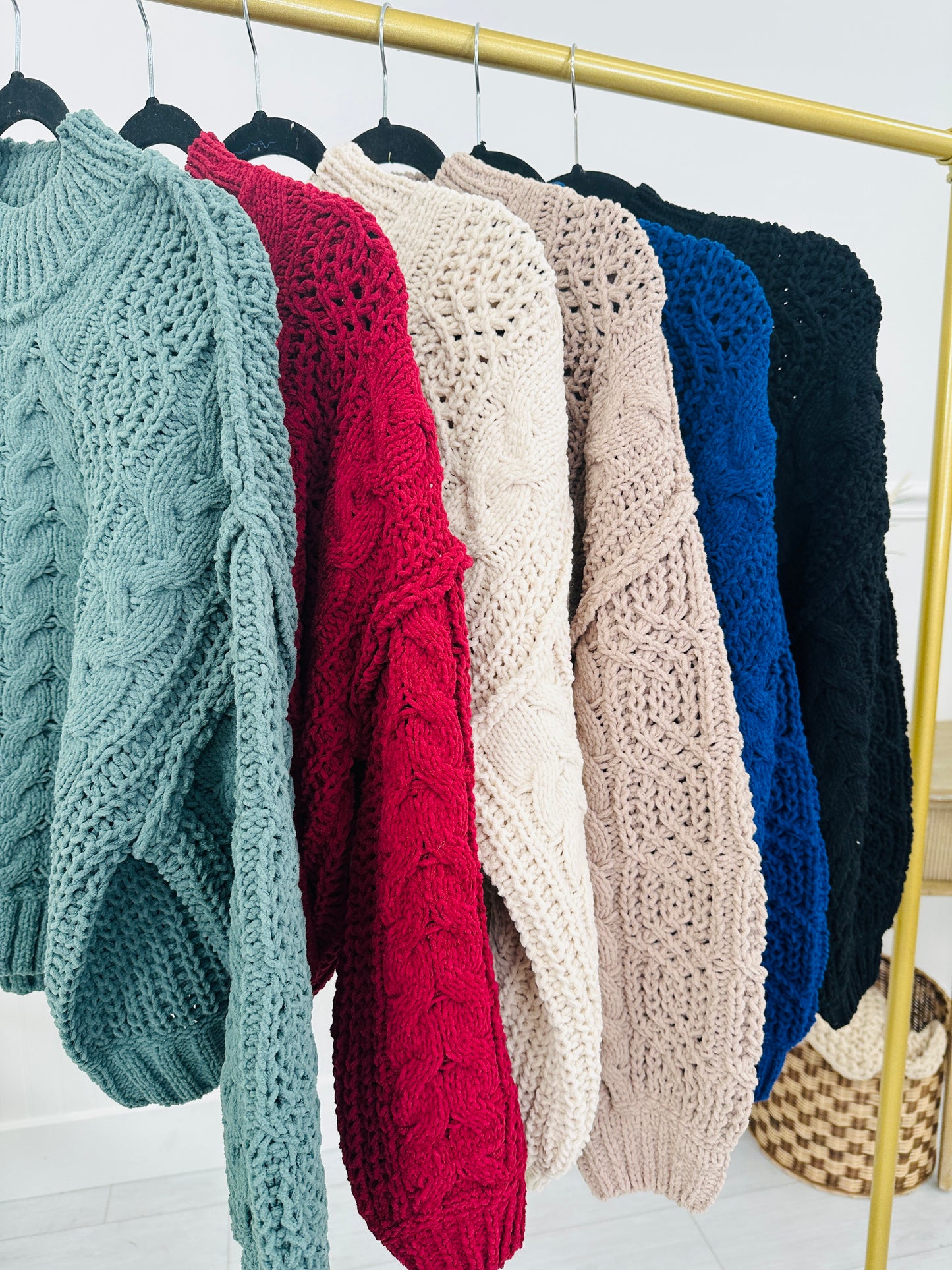 DOORBUSTER! The Cable Club Sweater- Multiple Colors!