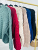 DOORBUSTER! The Cable Club Sweater- Multiple Colors!