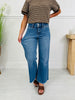 Double Check Tummy Control Wide Leg Cropped Jeans