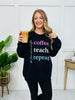 Coffee Teach Repeat Graphic Crewneck Sweatshirt