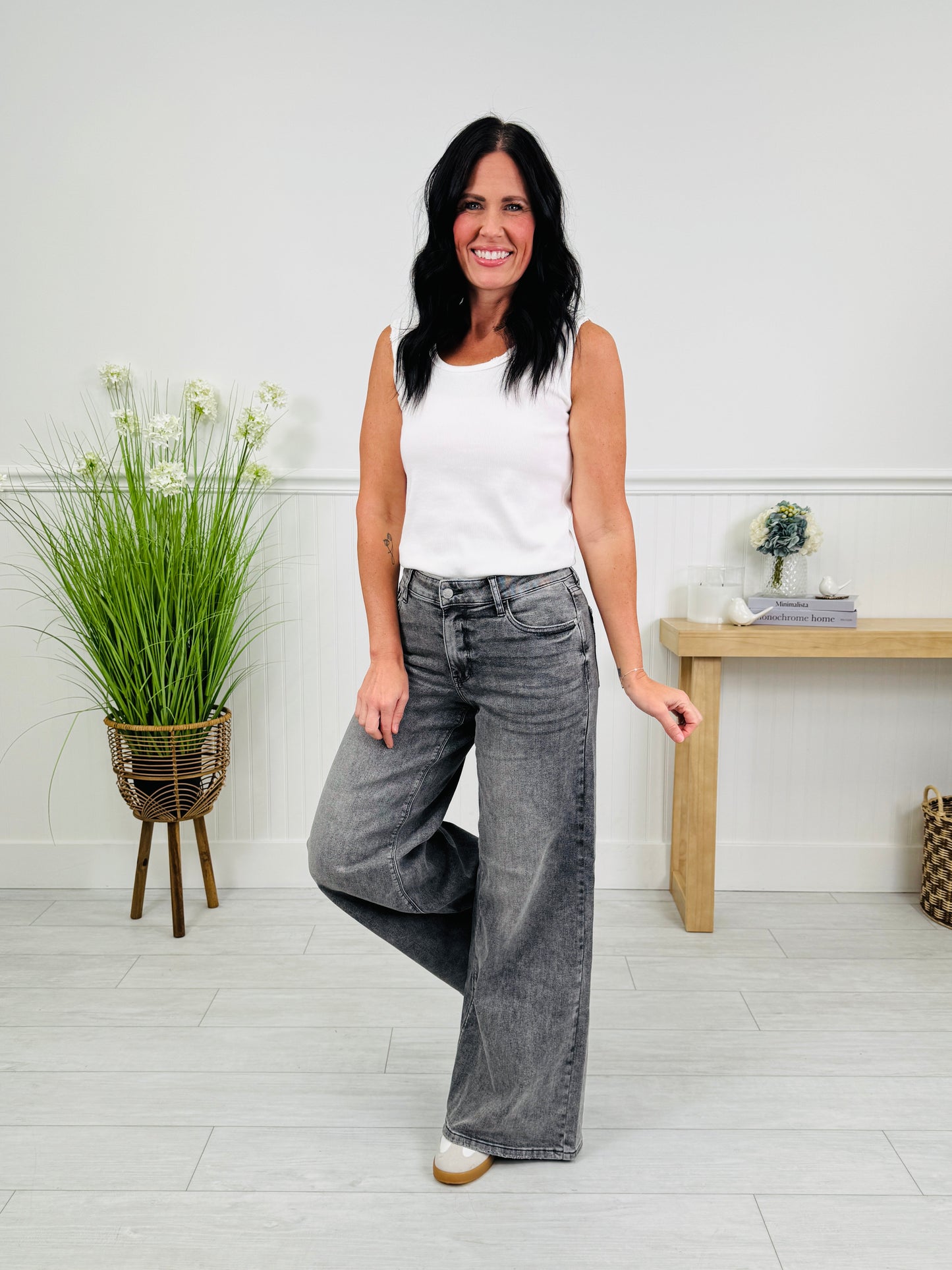 Judy Blue Smoke Show Palazzo Wide Leg Jeans