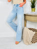 Made You Look Tummy Control Flare Vintage Wash Jeans
