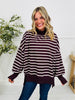 Stripe Up Your Alley Pullover In Wine