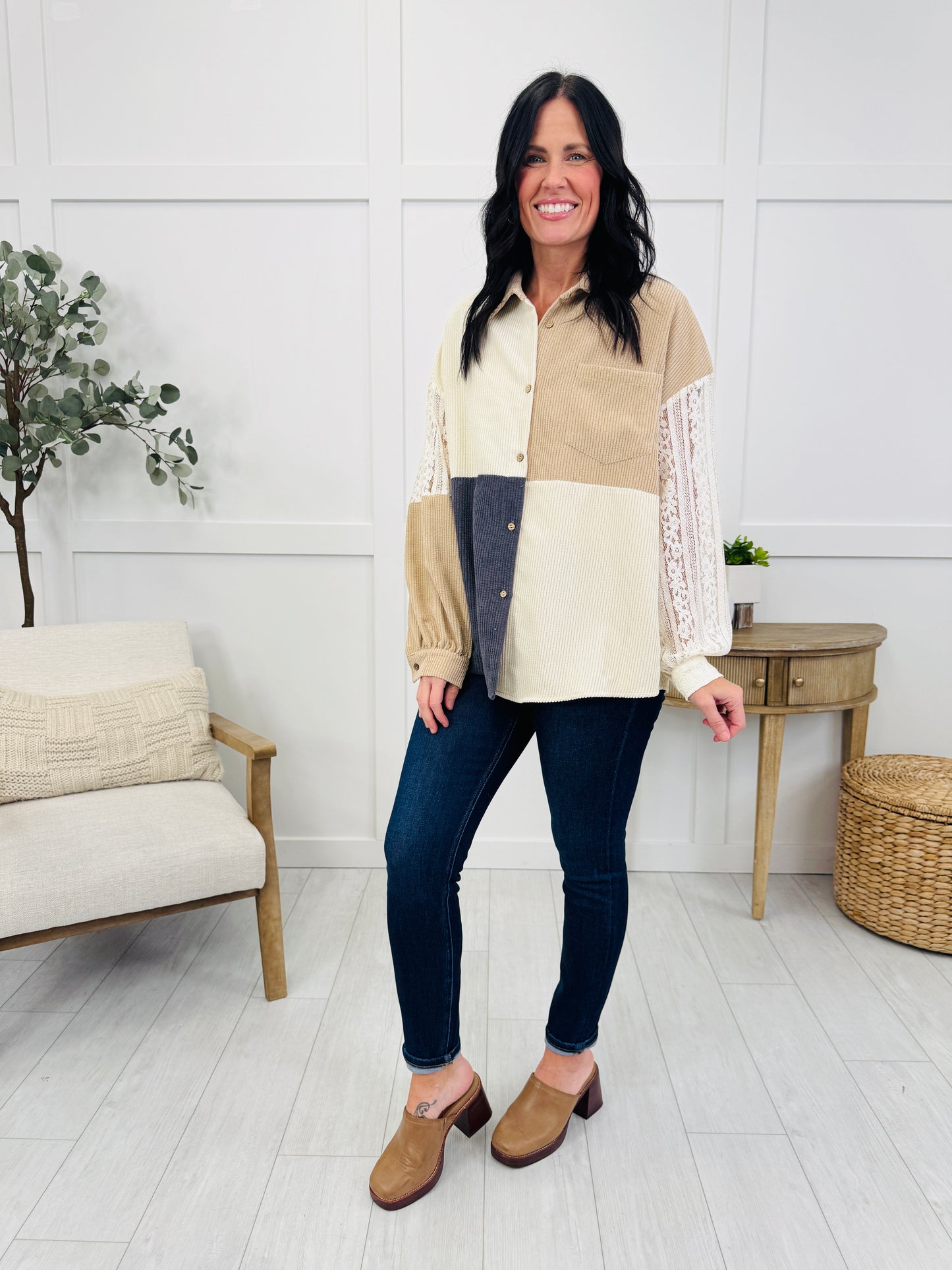 Latte & Lace Top