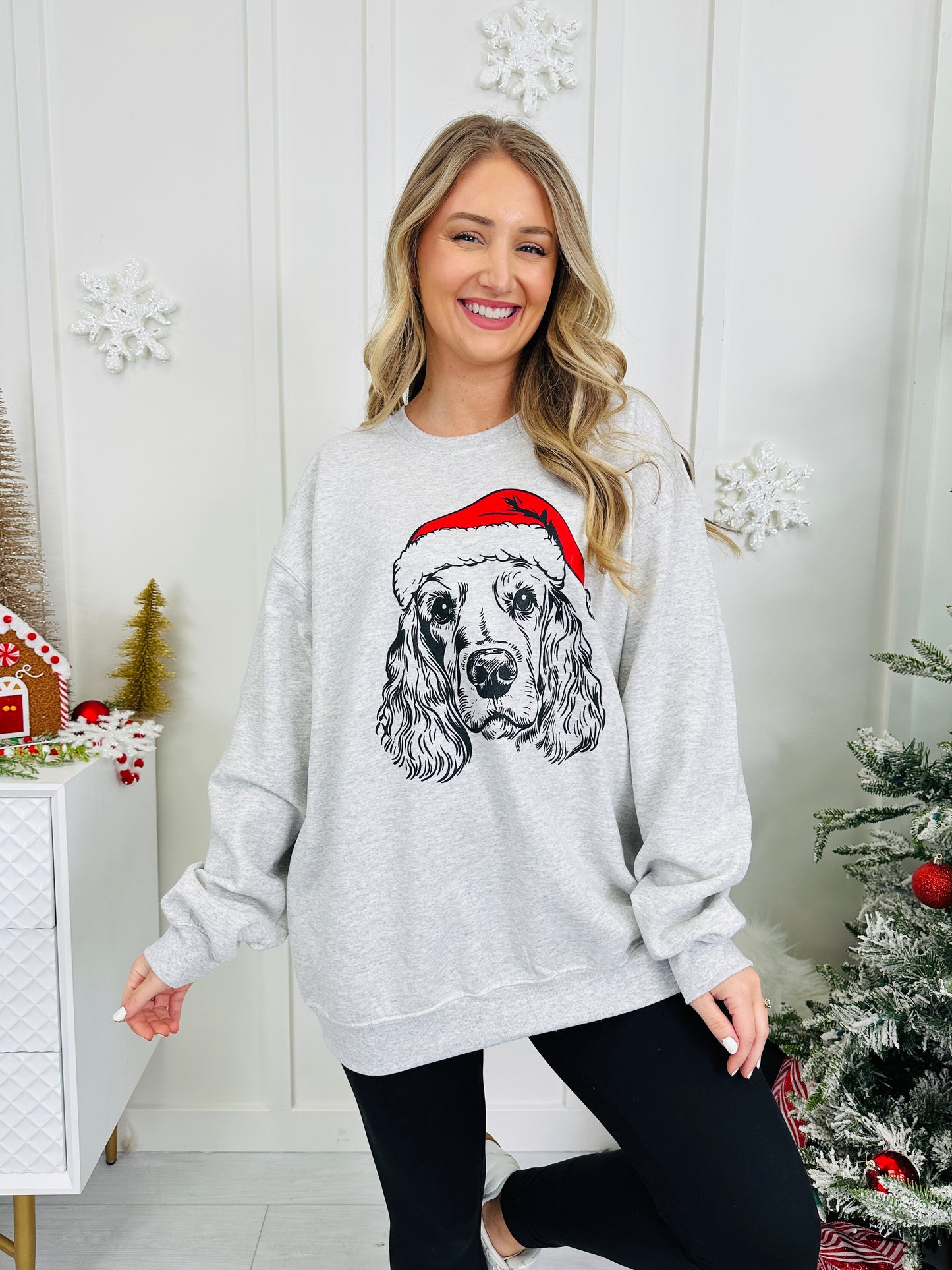 Jolly Cocker Spaniel Graphic Crewneck Sweatshirt
