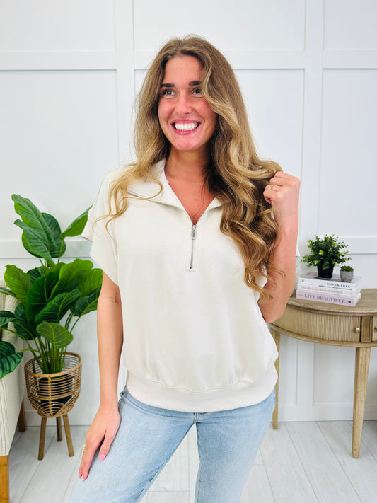 Zip Up The Comfort Top In Multiple Colors
