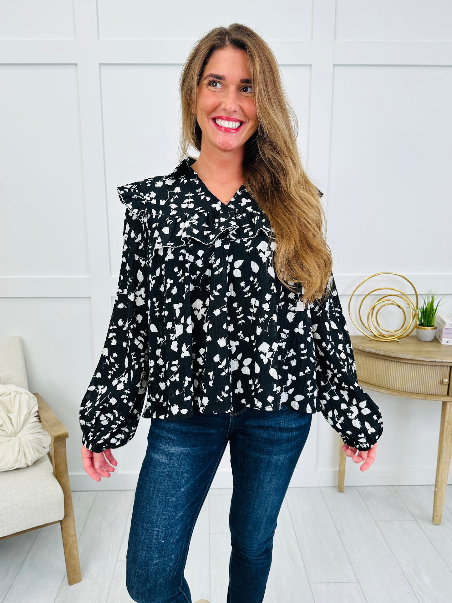 Rustic Gardens Top in Black
