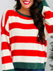 Weekend Whimsy Sweater In Red/Ivory