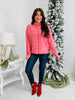Festive Feeling Cardigan In Two Tone Red