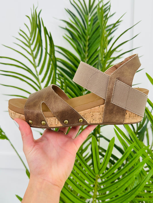 Sleek Step Wedges In Tan