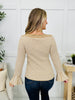 Shoulder Talk Top in Latte