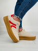 Street Sprint Sneakers in Beige/Red