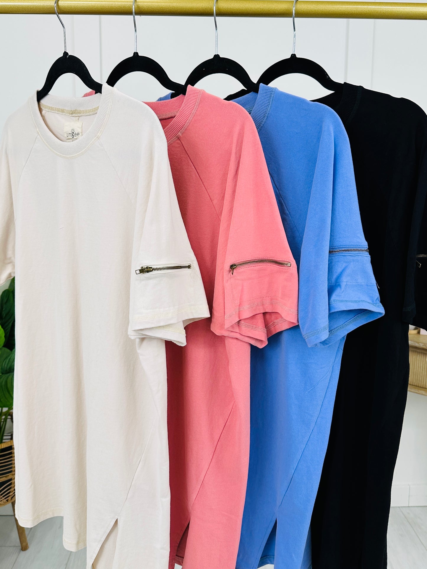 Half Zipped Heartbeat Top In Multiple Colors