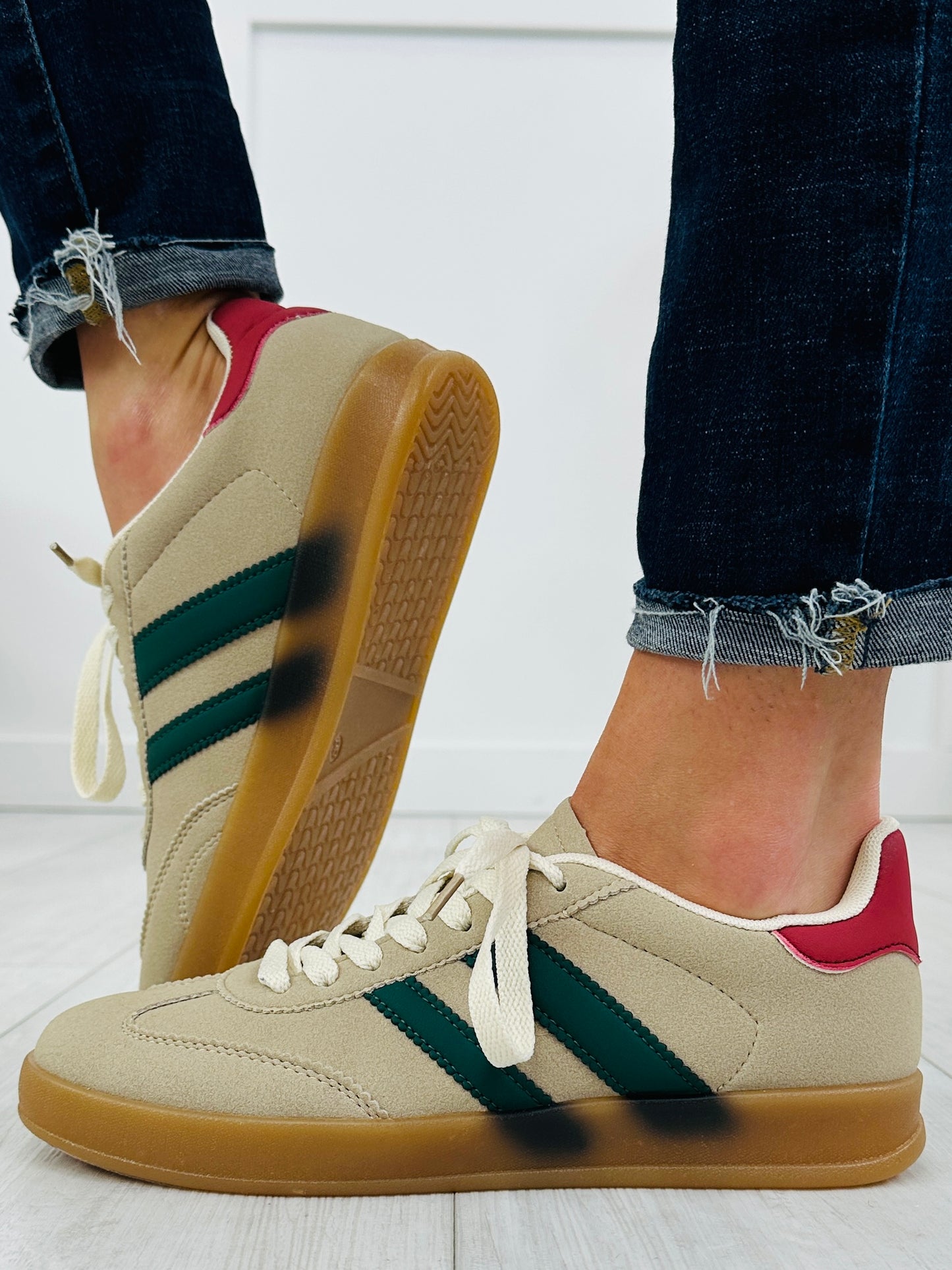 Downtown Dash Sneakers in Khaki Green