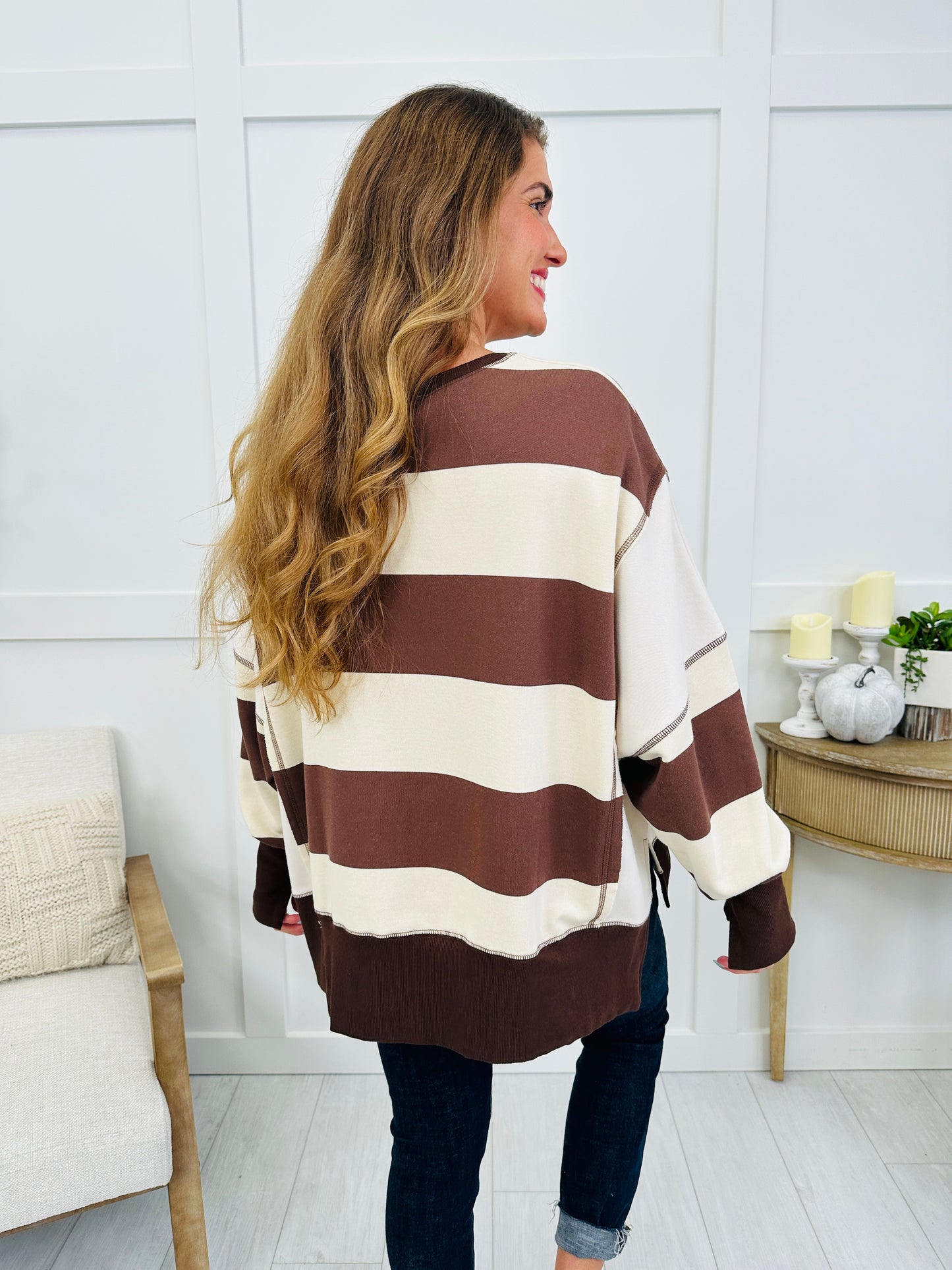 Daydream Route Top In Brown/Ivory