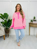 Play It Cool Pullover in Pink/Cream