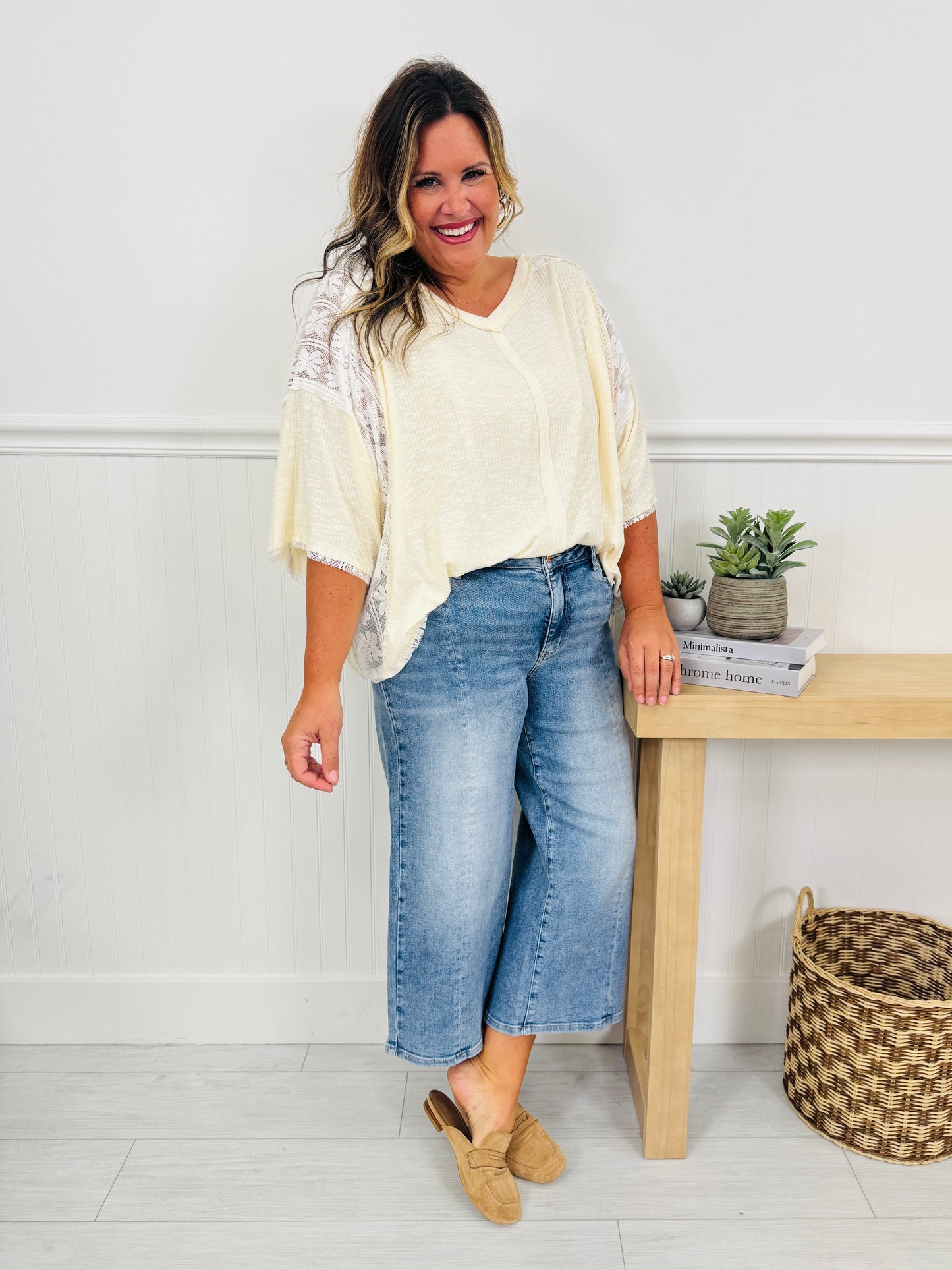 Judy Blue Spring Forward Cropped Wide Leg Jeans