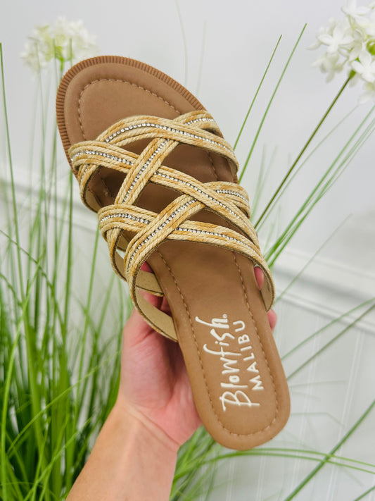 Braided Comfort Sandals In Natural