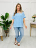 Bloom Babe Top In Light Blue