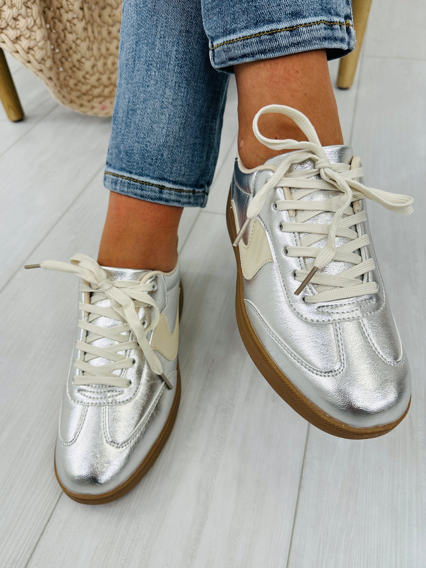 The Classic Step Shoes In Silver