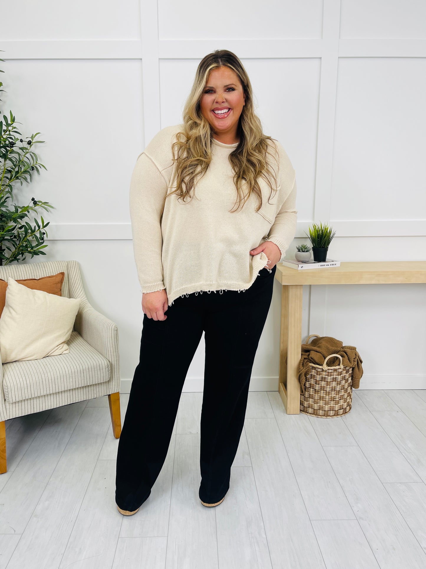 Judy Blue Walk on the Wide Side Retro Wide Leg Black Denim