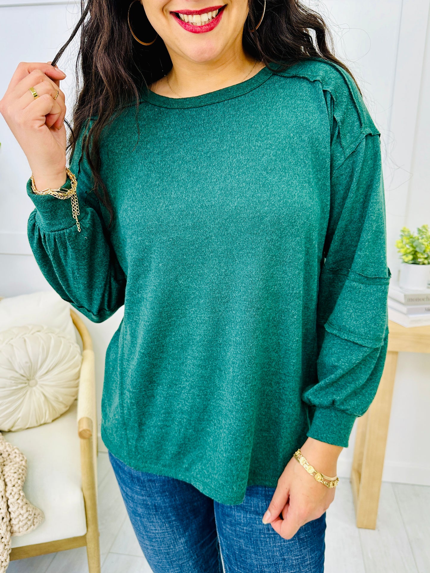 REG/CURVY Softly Stitched Pullover- Multiple Colors!