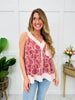 Let It Be Lovely Tank Top In Red Multi