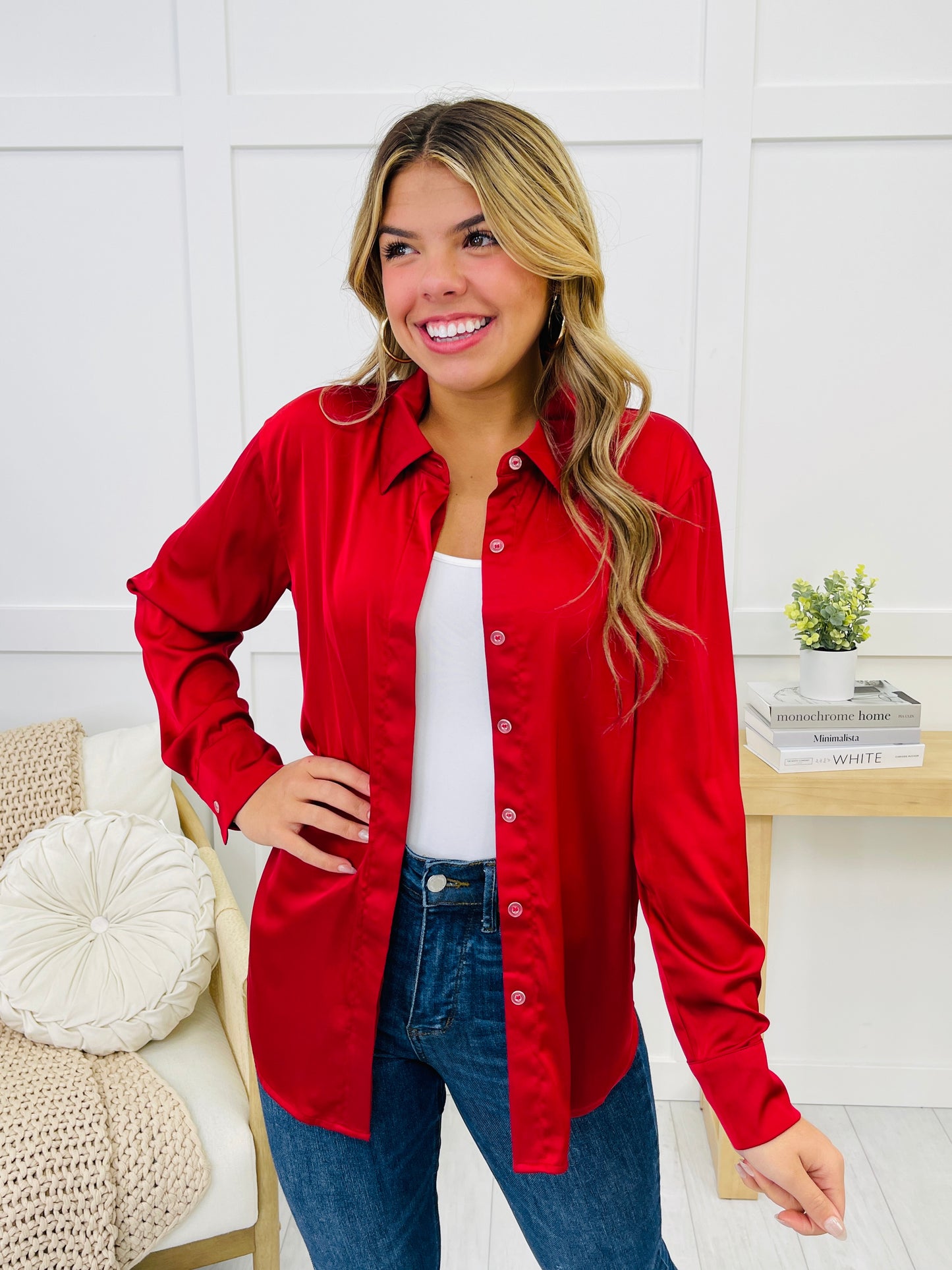 DOORBUSTER! Silk And Shine Long Sleeve Top- Multiple Colors!